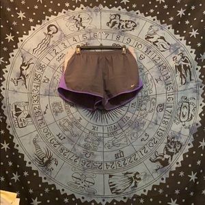 Purple and grey dri-fit Nike shorts